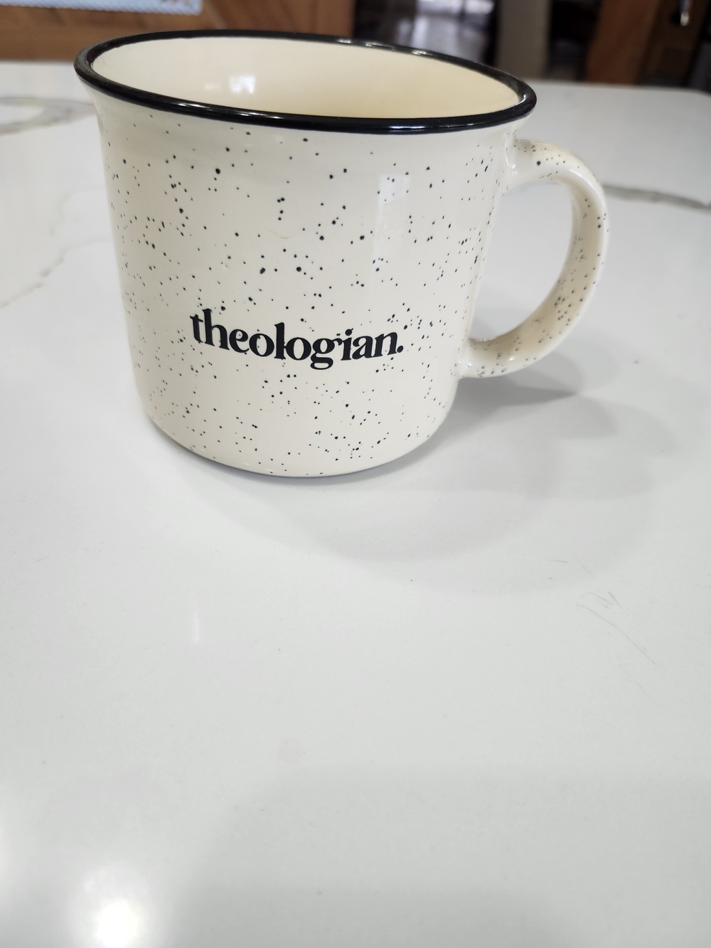 Theologian Cream / Ivory Speckled Coffee Tea Mug